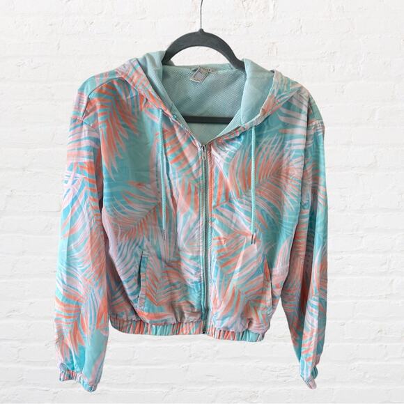 Forever 21 tropical print wind jacket - Picture 1 of 4